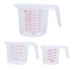 250 ml/500 ml/1000 ml transparenter, hitzebeständiger, stapelbarer Messbecher aus Kunststoff mit abgewinkeltem Griff und Ausguss, unverzichtbares Küchenzubehör