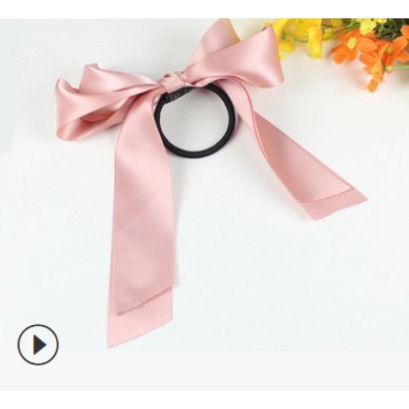 Nová korejská mašle Elastické gumičky do vlasů Černá Bílá Jednoduché spony do vlasů Ženy Elegantní Barretty Pokrývky hlavy Dívčí Vlasové doplňky