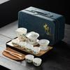 Shangqi White Porcelain Kung Fu Tea Set with Tea Tray
