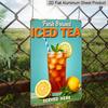 2D Flat, 1pc "Fresh Brewed Iced Tea Served Here" Aluminum Sign - Retro Drink Wall Decor Kitchen Decor, Cafe, Diner, Patio, Summer Porch, Bar
