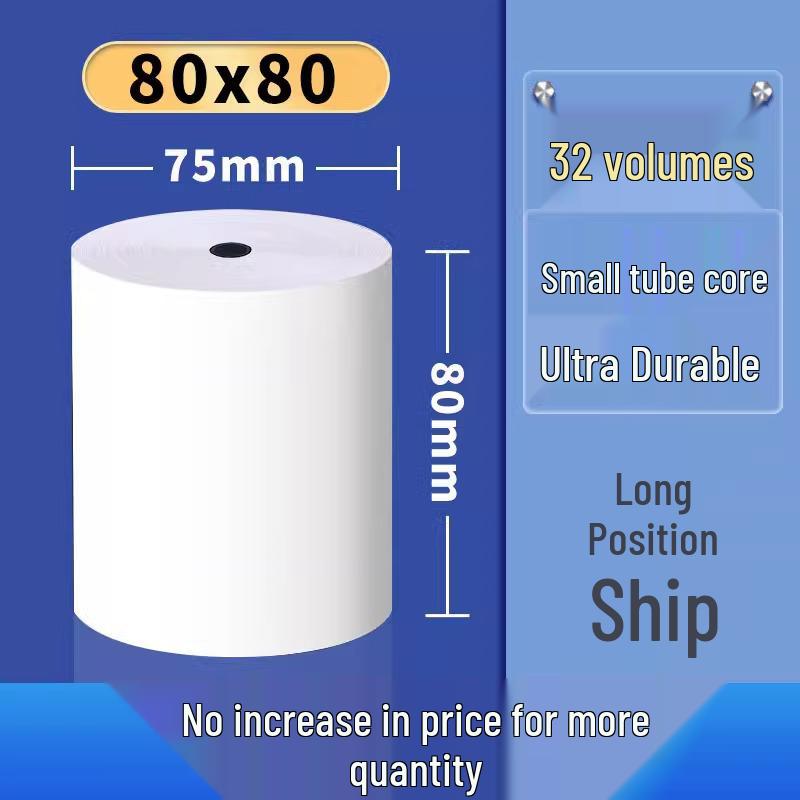 Donglin 80mm Small Core Thermal Receipt Paper for Kitchen & Takeaway Printing