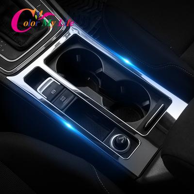 Moldura colorida para copo de água de carro, painel de freio de mão, guarnição para volkswagen vw golf 7 mk7 7.5 mk7.5 2013-lhd