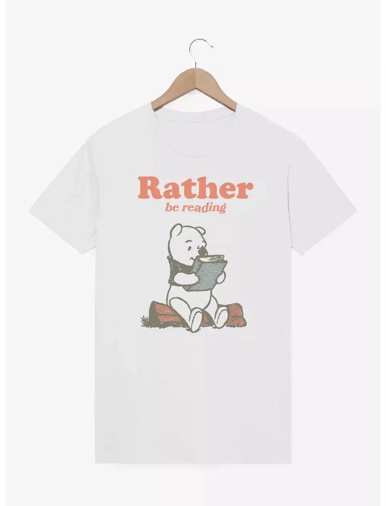 Winnie The Pooh Rather Be Reading TShirt White S