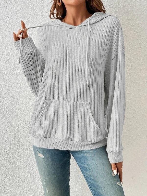 2025 European & American Women's Autumn/Winter Knitted Fashion Hoodie