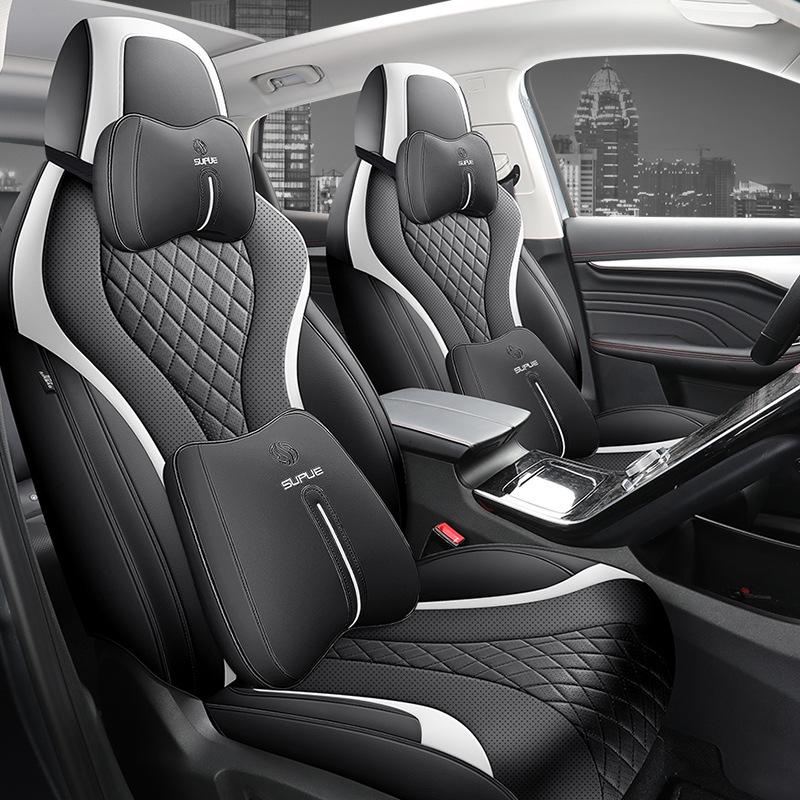 Fits Rising Auto MARVEL R Leather Car Seat Covers: All-Season, Full Enclosure for Five Seats.