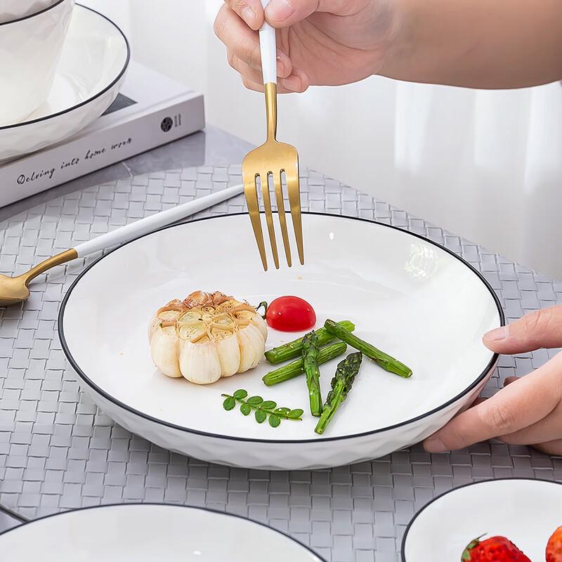 Haoya Jingdezhen Nordic Ceramic Dinner Plates (Set of 4)