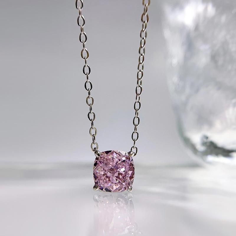 

Минималистичный кулон Lulu Tong с бриллиантом из высокоуглеродистого материала 2 карата огранки «Ледяной цветок» из стерлингового серебра 925 пробы 925 Sterling Silver розовый