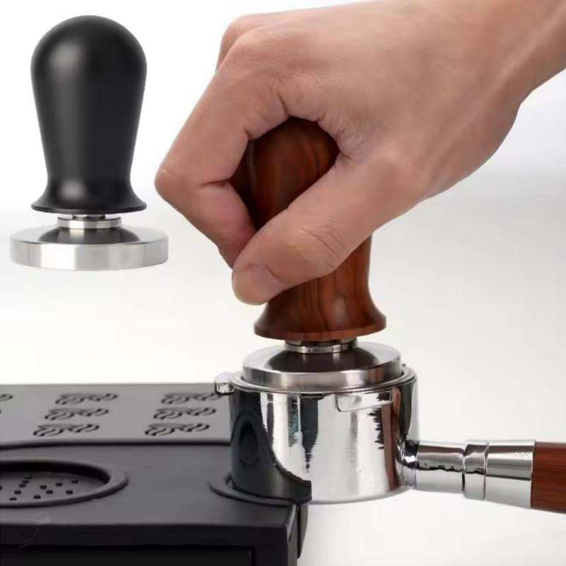 Stainless Steel Coffee Tamper Base Flat Bottom 51/53/58mm Detachable Non-Slip Coffee Leveler for Powder Press Ideal for Cafe Use