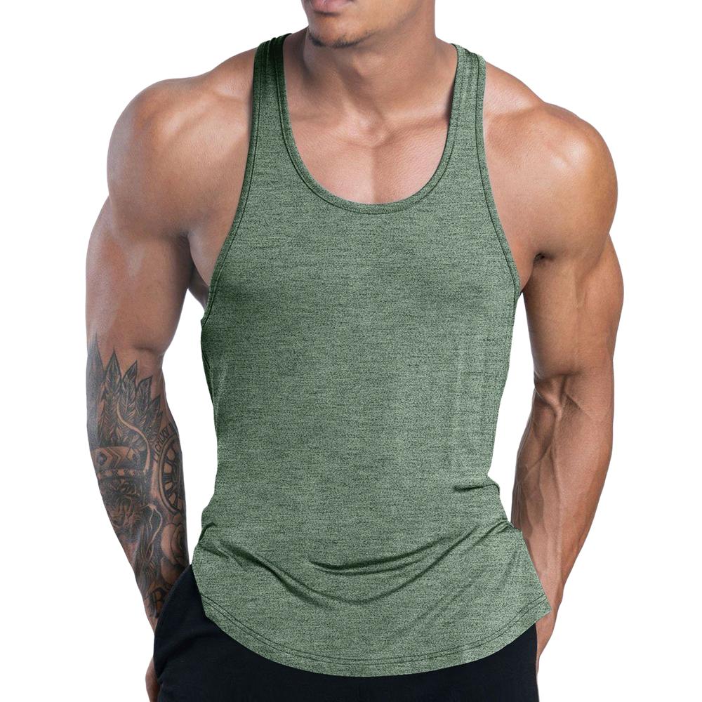 Hızlı Kuruyan Tank Üstleri Erkek Spor Salonu Fitness Vücut Geliştirme Kolsuz Gömlek Erkek Yazlık Rahat Stringer Yelek