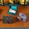 Retro Multi-Color Wooden Jewelry Box: Home Ornament & Escape Room Prop