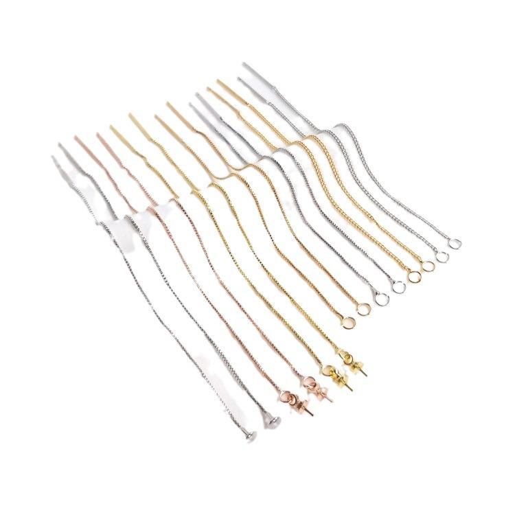 Copper-Plated 18K Gold Ear Wires with Pin Eyelets for DIY Earring Making