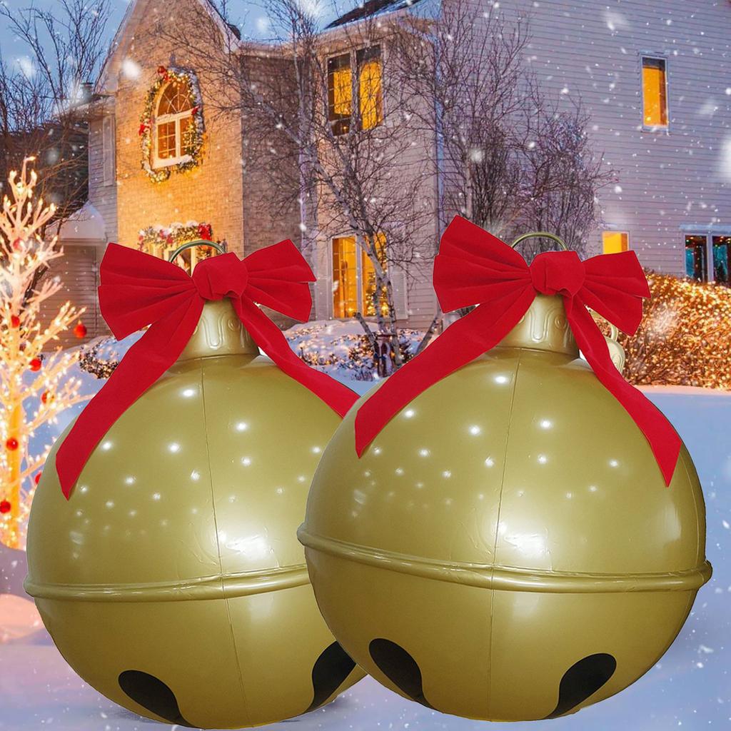 1 PCS Giant Inflatable Christmas Balls Outdoor Decorations Large PVC Inflatable Christmas Decorated Ball Ornaments for Tree Yard