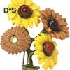 Women Brooch Sunflower Vase Shape Retro Enamel Anti-slip Polished Coat Collar Bag Scarf Hat Decoration Clothes Pin Party Banquet Clothing Jewelrys