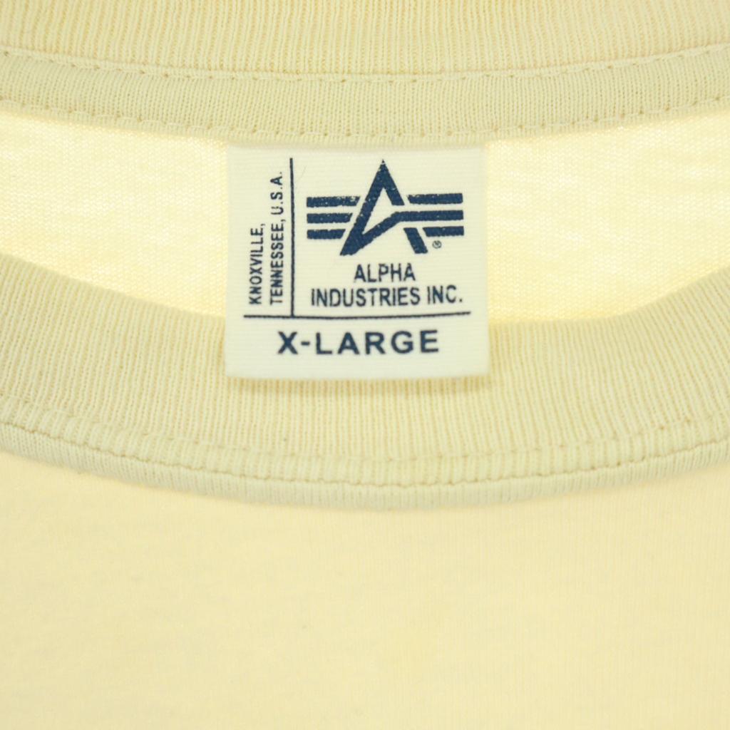 ALPHA INDUSTRIES INC T-shirt a maniche corte stampata 2L gialla da uomo Usata