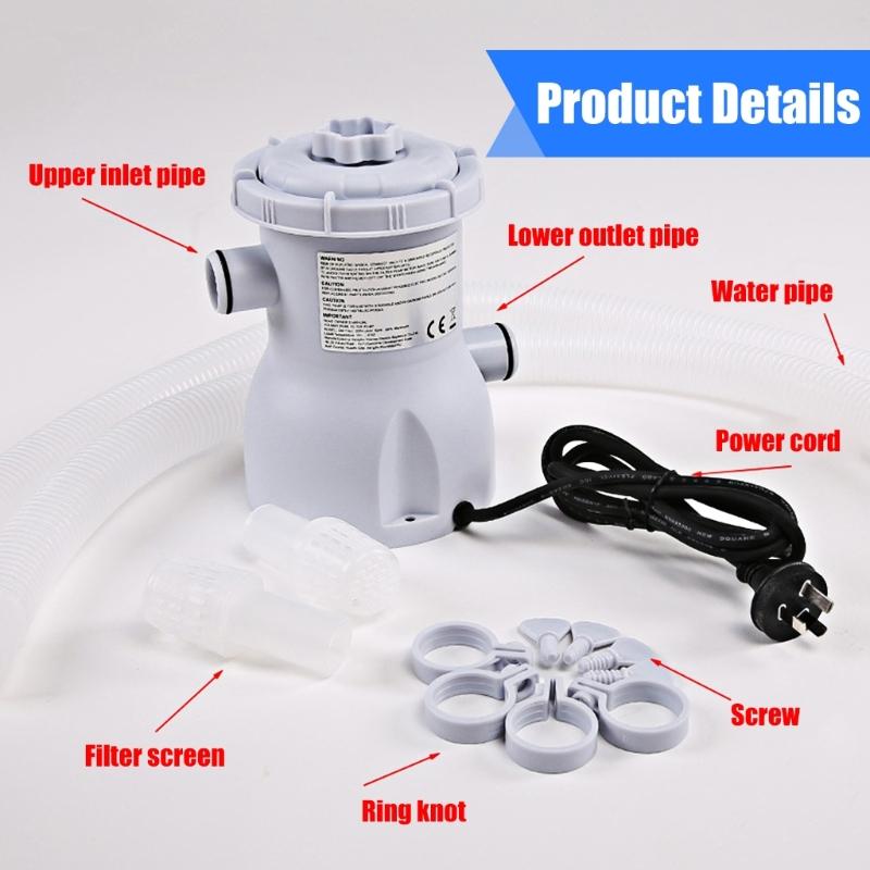 300GPH Pool Cartridge Filter Pump For Above Ground Pumps 110-220V Pool Water Filter Pump Pool Filter Cartridge Pump