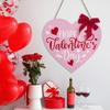 Handmade Red Heart Hanging Ornament Wooden Letter Front Door Sign  Wedding Party