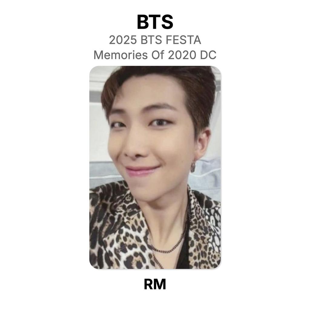 BTS 2025 BTS FESTA BTS 2020 Anıları DC Resmi Fotoğraf Kartı
