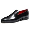 British men's formal single shoes glossy lacquered first layer cowhide foot cover simple business shoes