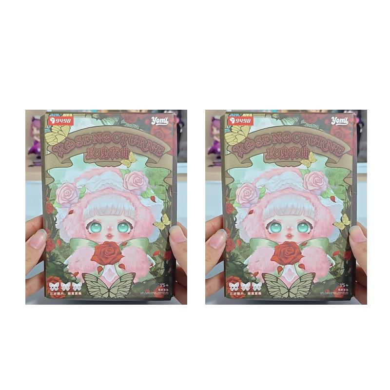 Yomi New Authentic Rose Serenade Series Plush Blind Box Stuffed Cute Doll Keychain Backpack Pendant Collectible Gift For Girls
