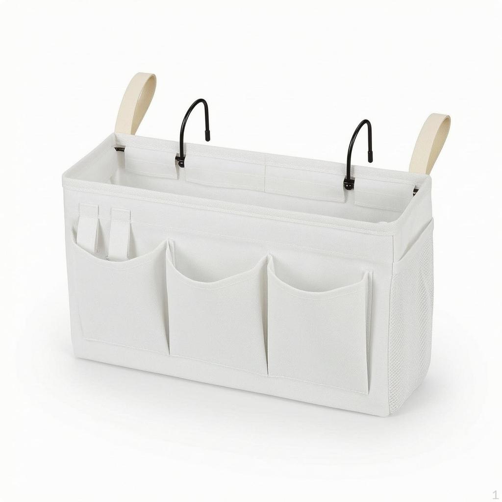 Bedside Organizer with Hooks Easy To Install SpaceSaving Crib for