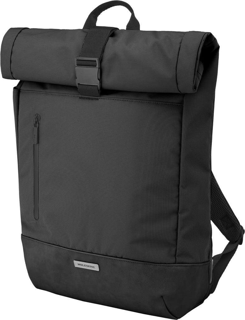 Moleskine Metro Roll-Top Backpack, Black, ET20FMTRBKBK, Business Backpack, Fits 15-inch Devices