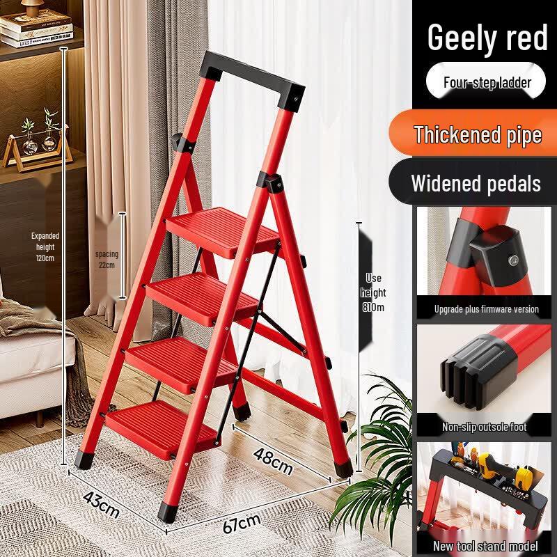 JINGGENG Multi-functional Heavy-Duty Folding Stepladder