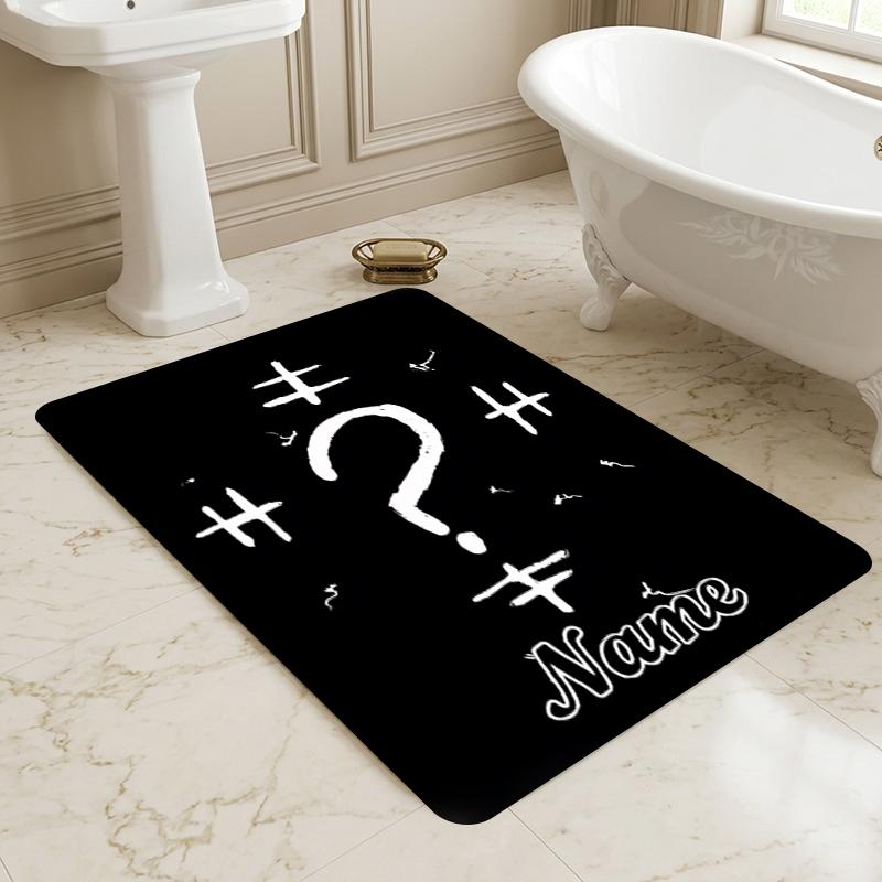 Custom Name Dark Knight Living Room Non-Slip Area Rug Soft Carpet for Bedroom Kids Playroom Sofa Office Home Decor Doormat