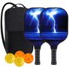 Pickleball-Schläger 2er-Set, Fiberglas-Pickleball-Set mit Pickleball-Schlägern und Tragetasche, Pickleball-Geschenke für Anfänger, Pickleball-Schläger-Set