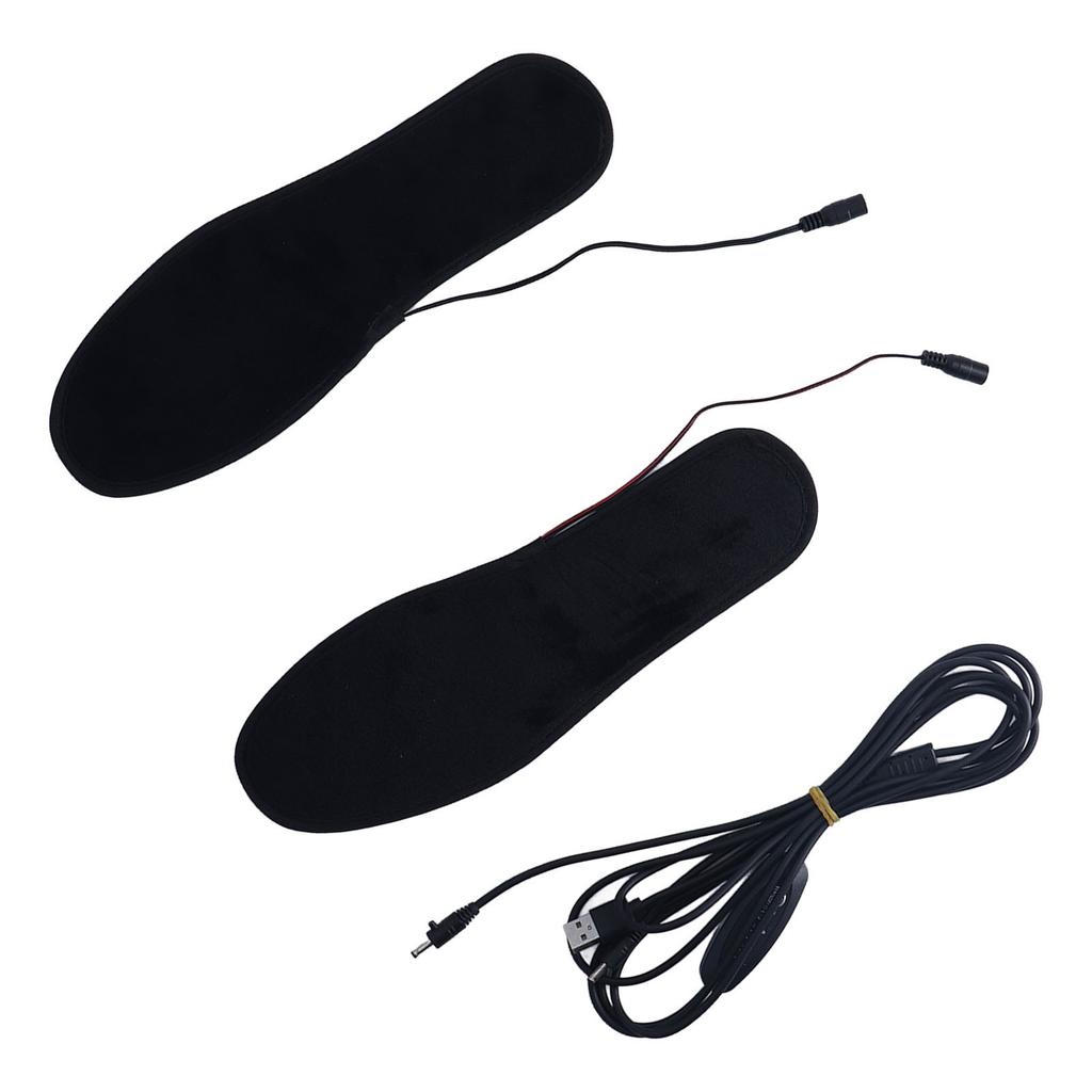 Beheizbare Zuschneidbare Einlegesohle USB Einstellbare Temperatur Winter EVA Warme Schuheinlegesohle für Männer Frauen Kinder 5V Größe 35-36