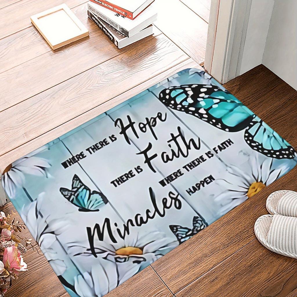 1 ks Kuchyňský koberec Butterfly Bloom Haven Protiskluzová rohožka ke dveřím Pop design Koupelnový kobereček Koberec pro Domov K umyvadlu Prádelna Dekor