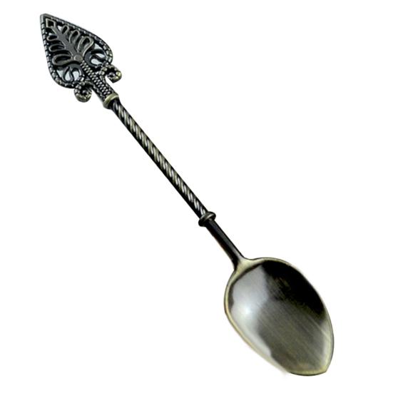Metall Vintage Form Stab Zauberstab Griff Eis Dessert Kaffeelöffel Besteck