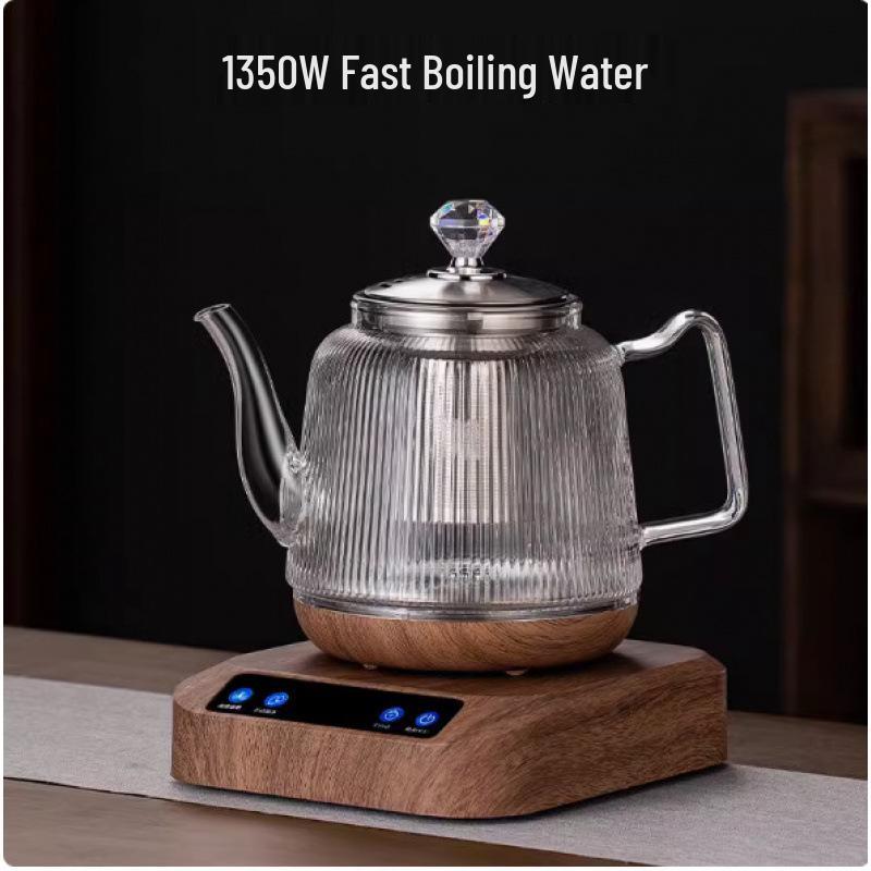 Pure Titanium Self-Watering Electric Kettle with Bottom Water Inlet for Tea Brewing – Insulated Single Kettle for Integrated Tea Table
