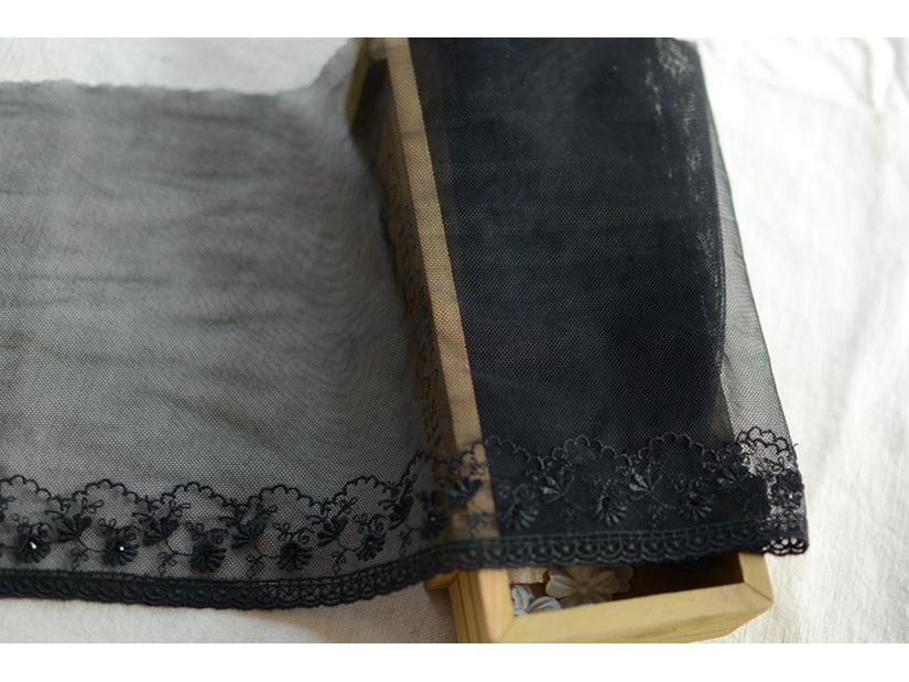 Черная Водорастворимая Сетчатая Кружевная Ткань Аксессуары для Кукол