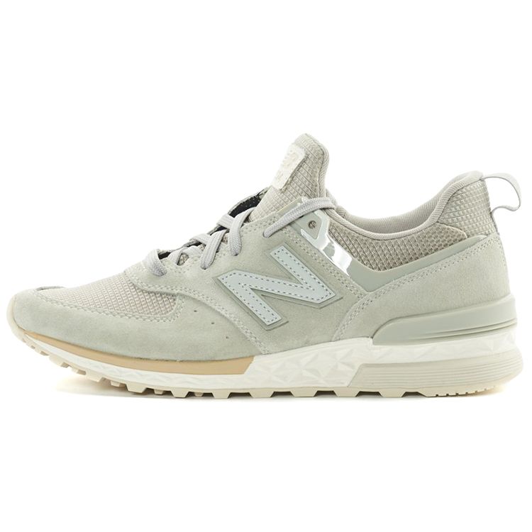 New Balance Nb 574 Sport Fabric Suede Mesh Casual Mid-Top Lifestyle Shoes Unisex Sneaker Gray White MS574FSG