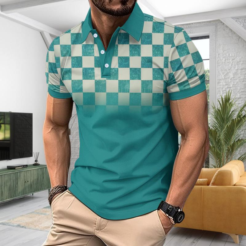 

Мужская повседневная рубашка поло в стиле пэчворк, универсальная футболка XXXL