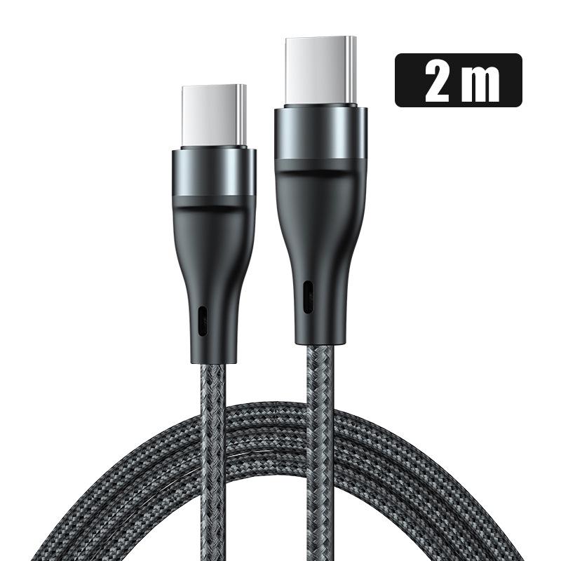 PD60W Dual-Head Type-C Charging Cable for Apple, Xiaomi, Huawei Devices