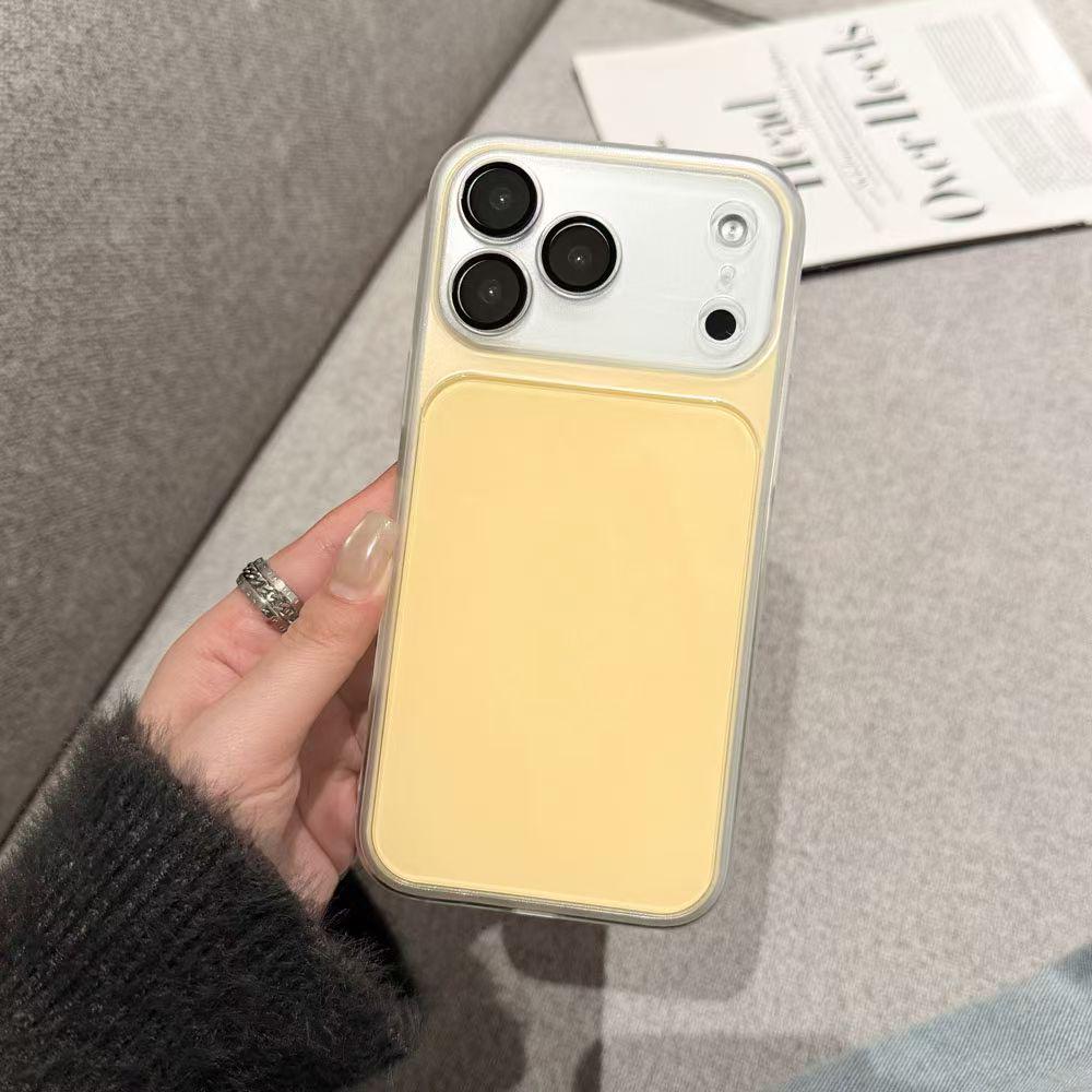 

Ultra-Thin Frosted Lens Protector: Apple 15/16 Case, Skin-Feel, iPhone 14 Simple, Drop-Proof iPhone 15 Pro Max жёлтый