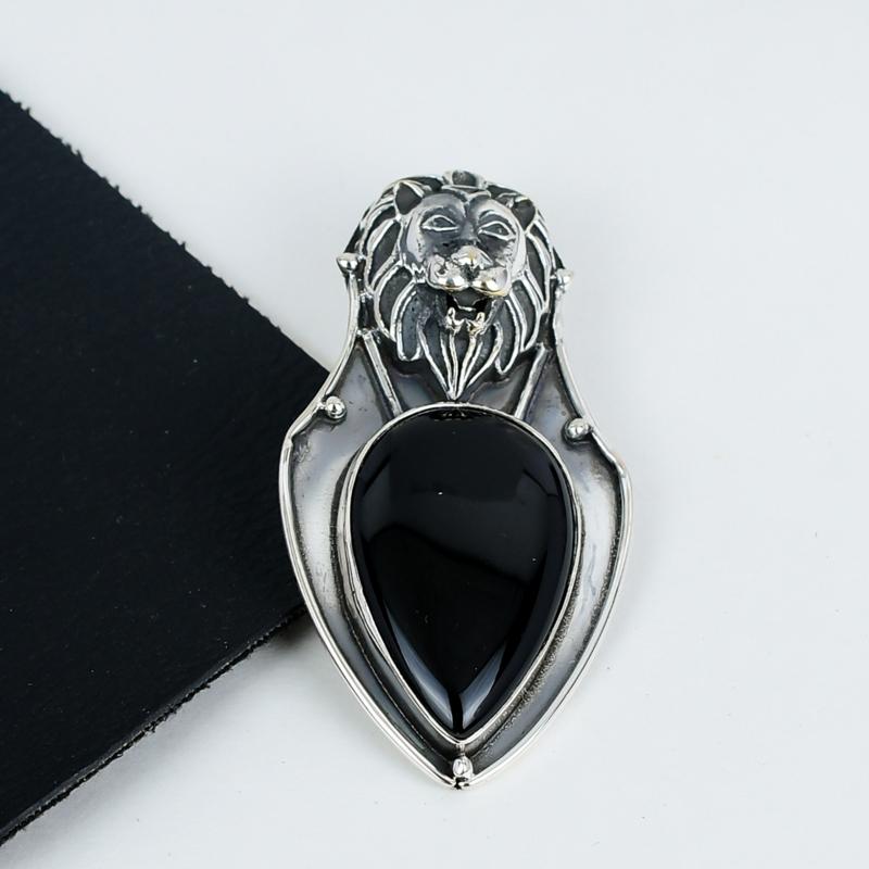 Natural Black Onyx Gemstone Pendant 925 Sterling Silver- Handmade Design, Everyday Wear Jewelry, Unique Black Onyx Pendant Wadding Gifts