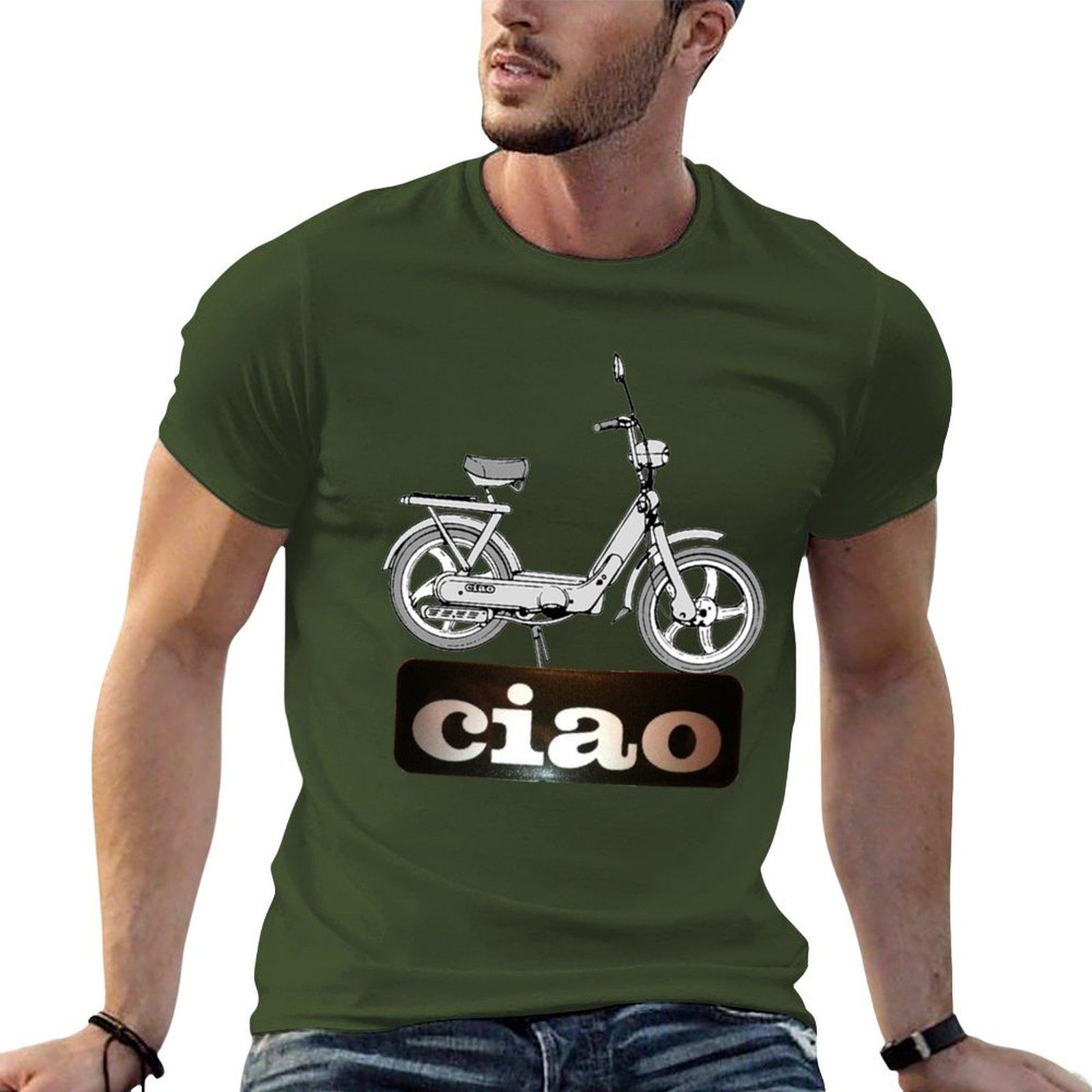 

Ciao scooter white write T-Shirt anime t shirts man t shirt summer tops blacks Short sleeve tee men 3XL