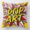 Cartoon Letter Graffiti Pillowcase Home Bedroom Living Room Sofa Cushion Cover Rental Decoration Decorative Pillowcase