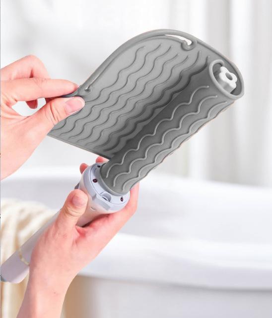 Anti-slip Silicone Heat Resistant Mat Portable Heat Insulation Pad for Curling Wand Flat Iron Hair Styling Tools