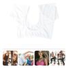 1pc Sweat Guard Underwear Vest Underarm Sweat Pads Short Breathable Comfortable for Women Girls Ladies (Size L White)