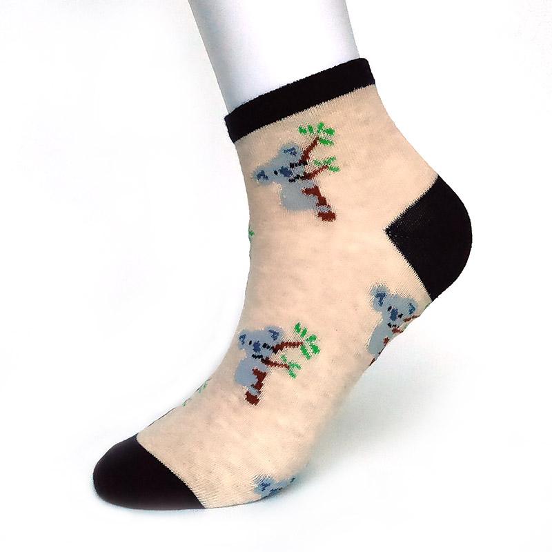 40 Style Fashion Colorful Short Socks Men Cotton Novelty Oil Painting Animals Food Avocado Casual Funny Ankle Sox