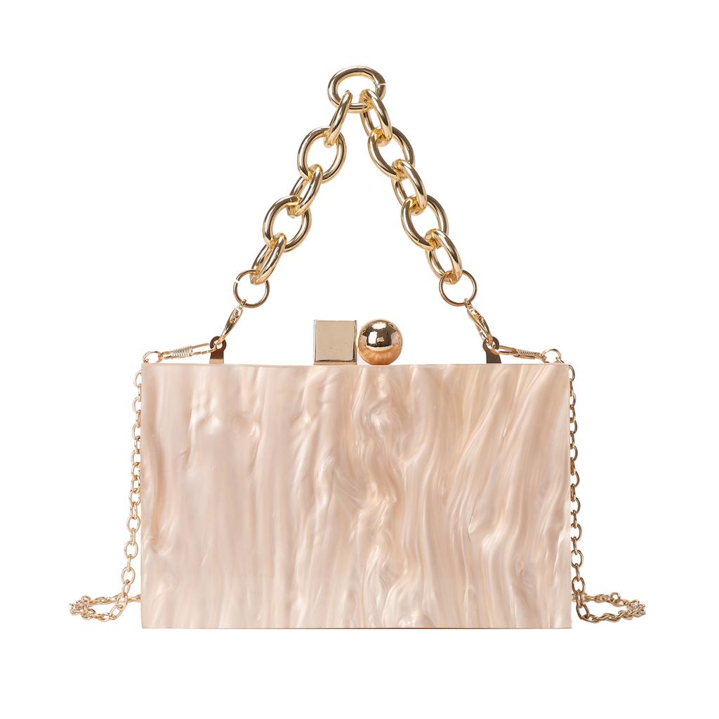 2025 New Dinner Hand Chain Crossbody Pearlescent Acrylic Bag Women's Bag Portable