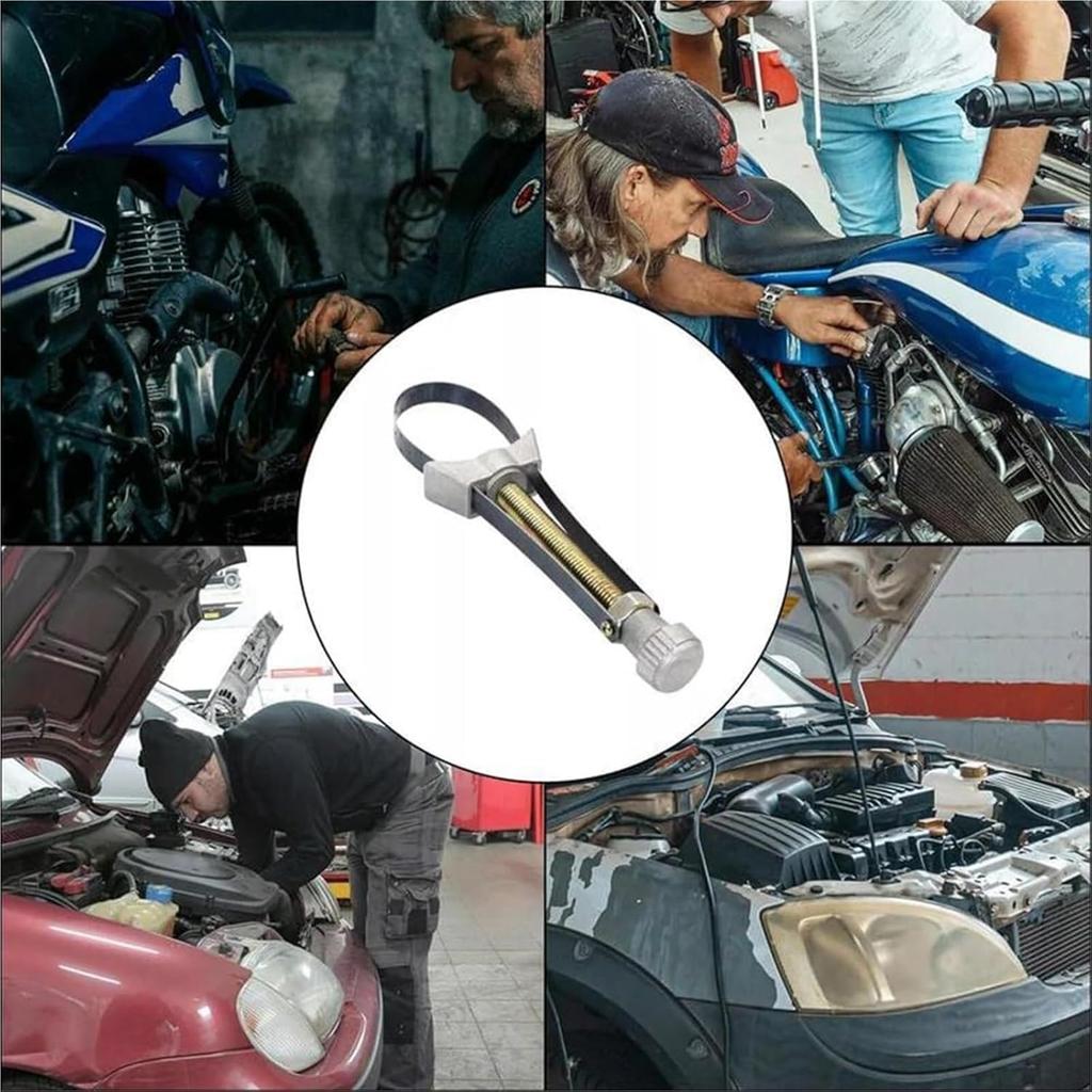 Adjustable Oil Filter Wrench, Auto Car Diameter Adjustable Oil Filter Removal Strap Wrench Tool,Oil Filter Removal Tool,60mm-120mm Universal for