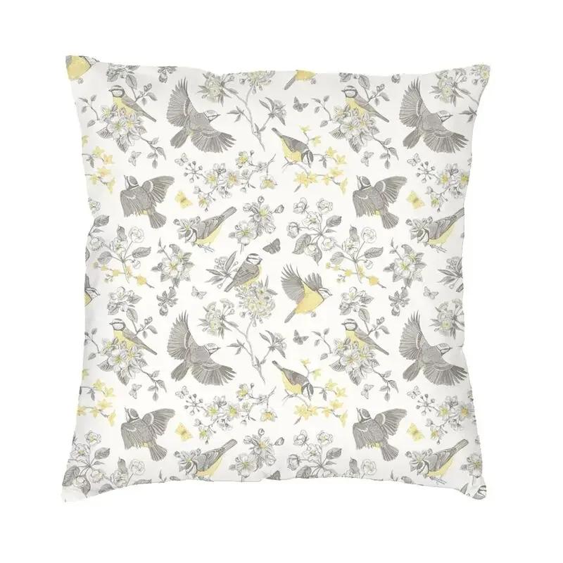 Poszewka na kwadratową poduszkę dekoracyjną Toile De Jouy Sepia Vintage Paryski Design Artystyczny Poszewka na poduszkę z nadrukiem 3D z dwóch stron na sofę