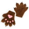 Halloween Cat Paw Plush Gloves for Cosplay
