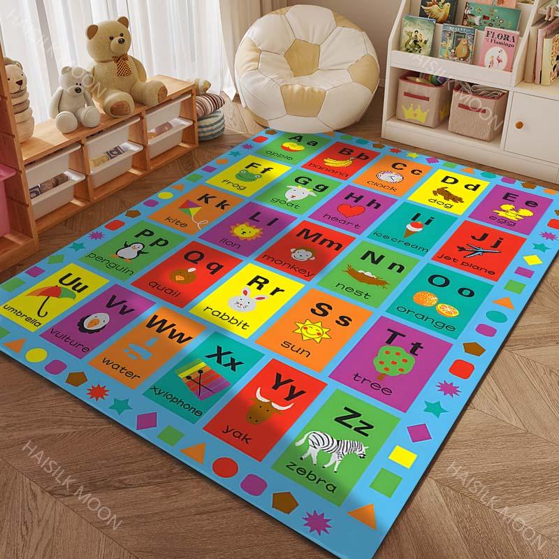 Early Childhood Education: ABC Letters Numbers Carpets for Living Rooms Bedrooms Doormat Decor Kids Play Home Area Rug Gifts