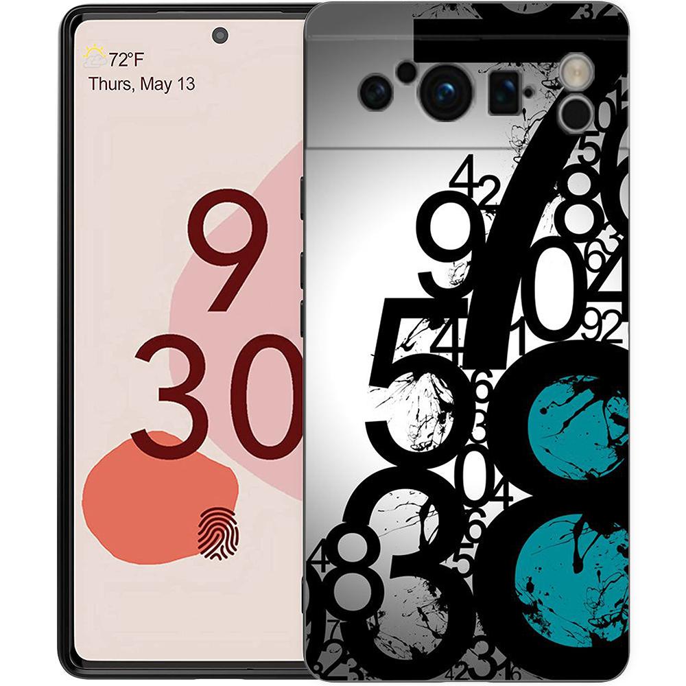 

Phone Case Cover for Google Pixel 10 9 8 7 6 7A 6A Pro Shockproof Soft TPU 10 9 Pro XL Shell Capas Fundas Number Pattern Coque Pixel 9 Pro