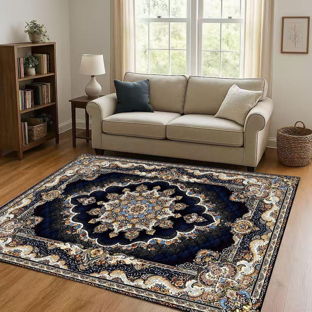 Luxurious Turkey Persian Bohemian Living Room Non-Slip Area Rug Soft Carpet for Bedroom and Sofa ,Easy Clean Home Decor Doormat